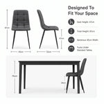 Zurich Dining Chair - Embossed Grey Faux Leather - Bargainia.com - 5056536130266