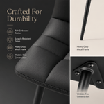 Zurich Dining Chair - Embossed Grey Faux Leather - Bargainia.com - 