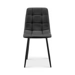 Zurich Dining Chair - Embossed Grey Faux Leather - Bargainia.com - 