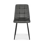 Zurich Dining Chair - Embossed Grey Velvet - Bargainia.com - 5056536130204