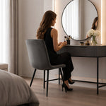 Zurich Dining Chair - Embossed Grey Velvet - Bargainia.com - 5056536130310