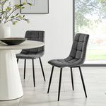 Zurich Dining Chair - Embossed Grey Velvet - Bargainia.com - 5056536130310