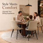 Zurich Dining Chair - Embossed Ivory White Faux Leather - Bargainia.com - 5056536130280