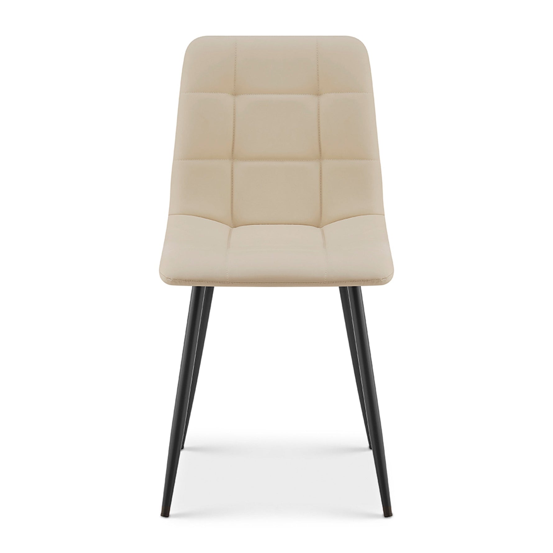 Zurich Dining Chair - Embossed Ivory White Velvet - Bargainia.com - 