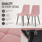 Zurich Dining Chair - Embossed Pink Velvet - Bargainia.com - 5056536130167