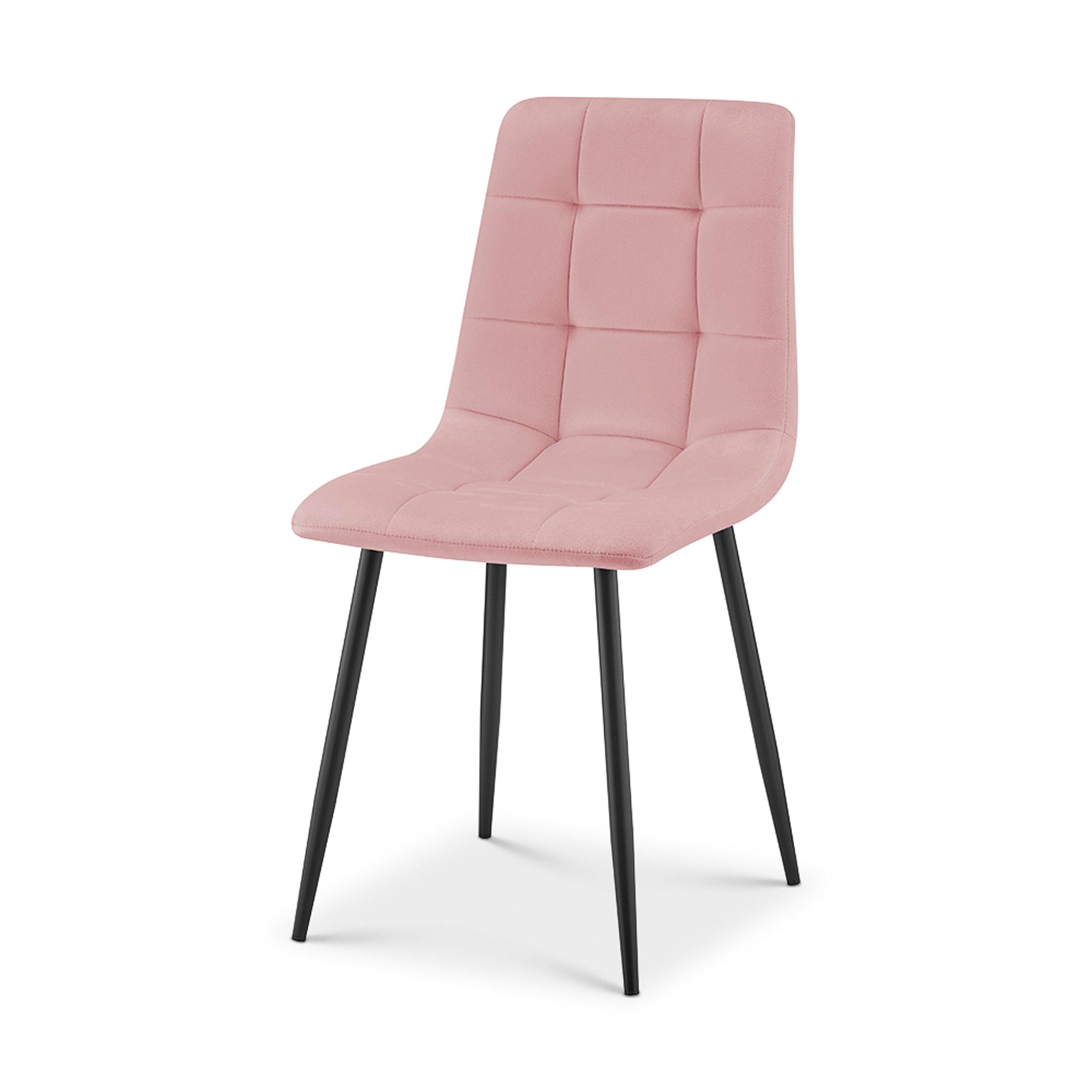 Zurich Dining Chair - Embossed Pink Velvet - Bargainia.com - 5056536130167