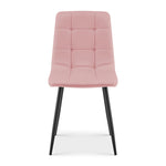 Zurich Dining Chair - Embossed Pink Velvet - Bargainia.com - 5056536130167