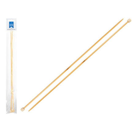 2 Pack Bamboo Knitting Needles - 4mm 5050565535191 only5pounds-com