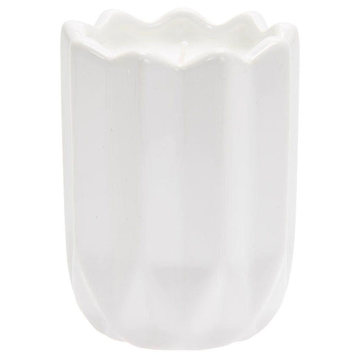 Minimalistic Geometric Ceramic Pot Candle - White-5.01079E+12-Bargainia.com