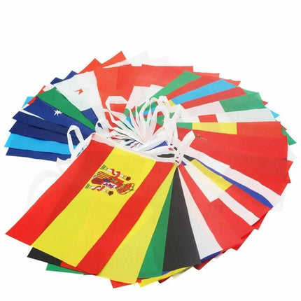 32 Countries International String Flags Bunting Banner - Small Flags-Bargainia.com