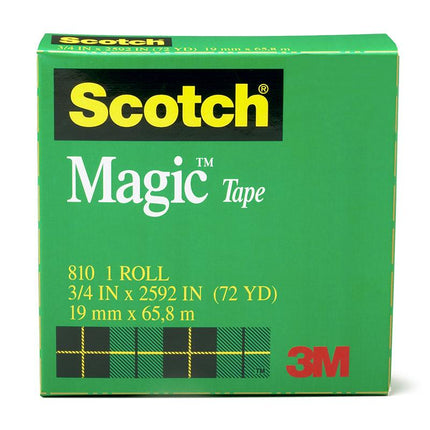 3M 810 Scotch Magic Tape 1 Inch Core 3/4 Inch 21200073786 only5pounds-com