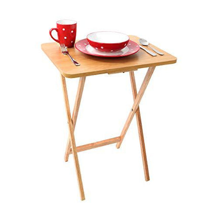Folding Wooden Side Table-Bargainia.com