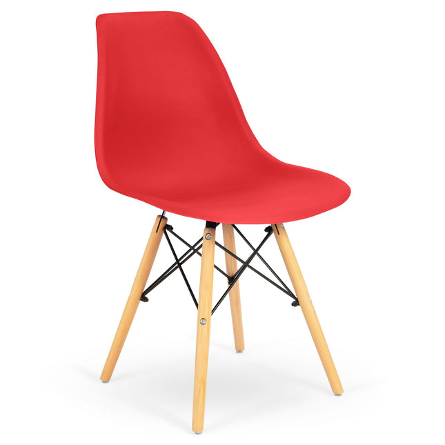 Como Retro Style Dining Chair - Red-Bargainia.com