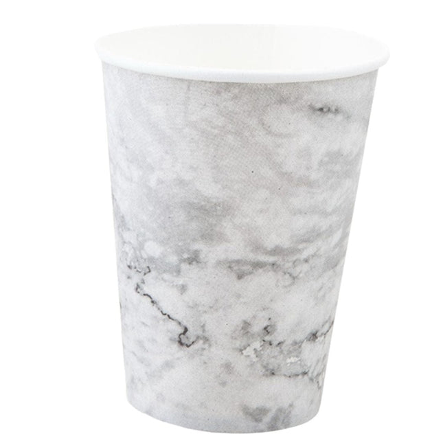 9oz Paper Cups - Marble - 12 Pk 5050565616142 only5pounds-com