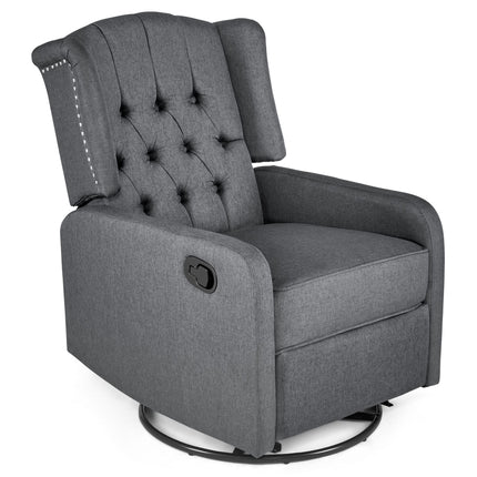 Grey Fabric Recliner Armchair Side On 