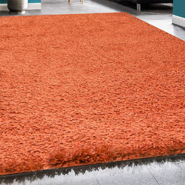 Terracotta Shaggy Rug | Rug Masters | Free UK Delivery