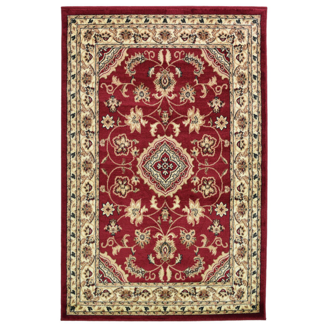 Indiana Floral Red Traditional Rug | bargiania.com | Traditional Rugs-Bargainia.com