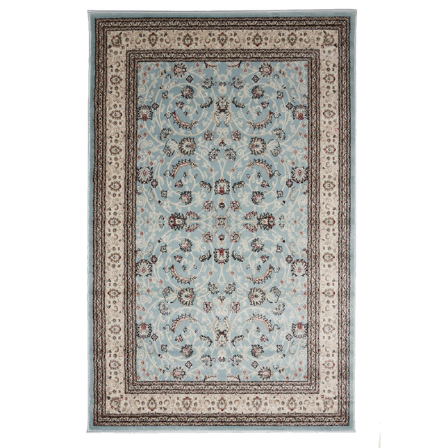 Jersey Blue Floral Traditional Rug | bargiania.com | Traditional Rugs-Bargainia.com
