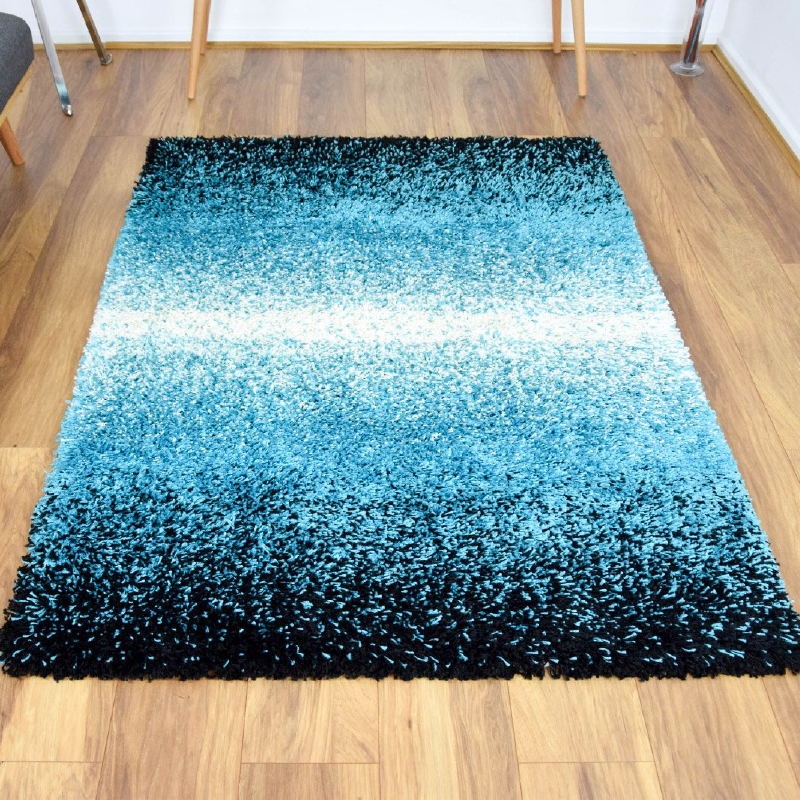 Teal shag rug deals