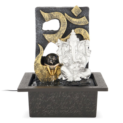 Ganesha indoor tabletop water feature white background