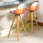 Barcelona Bar Stools - Multicoloured Patchwork Clearance