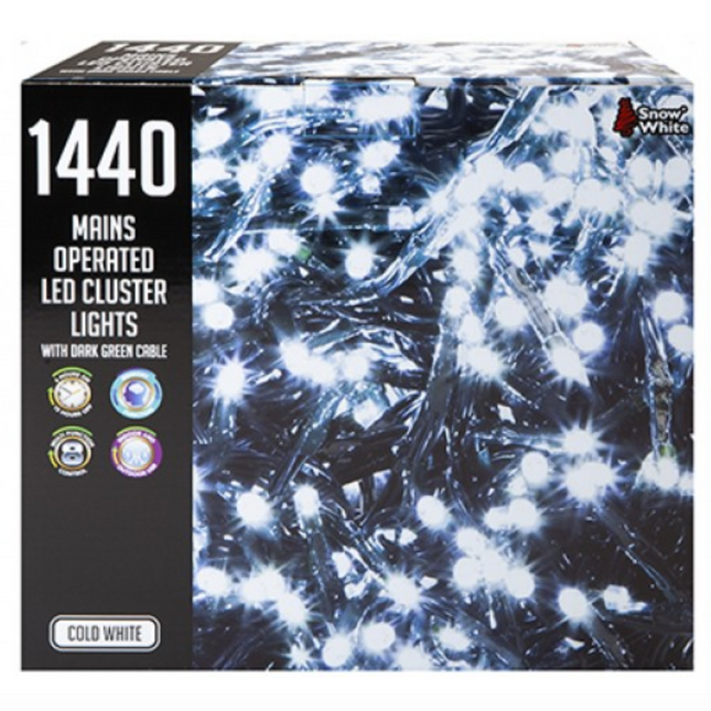1440 LED Cluster Lights - Cold White - 18m-5050565535696-Bargainia.com