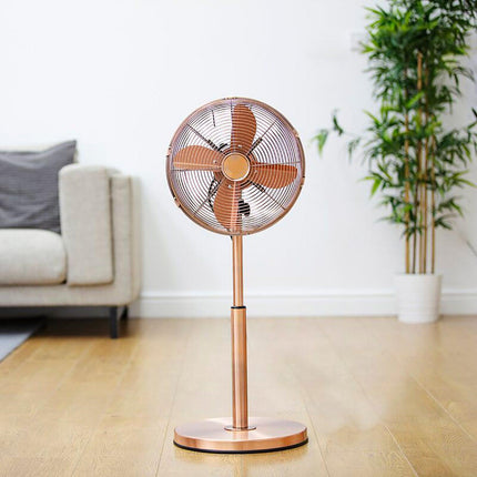 Copper Oscillating Pedestal Fan | 16 Inch Stand Up Fan-Bargainia.com