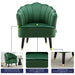 Green Velvet Shell Tub Chair with Features