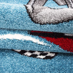 Racing Car Rug Blue - Kids Rugs Rug Masters