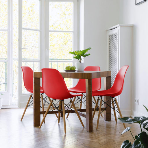 Como Retro Style Dining Chair - Red-Bargainia.com