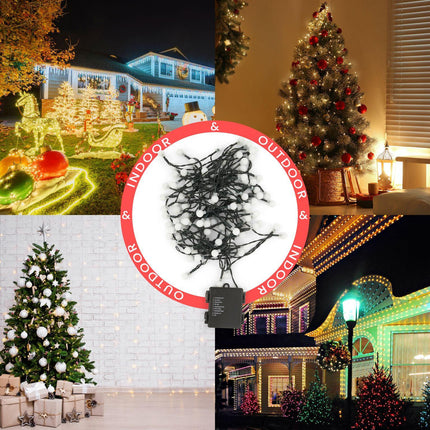 Battery Operated String Lights - 100 LED Berry Bulbs - Cool White-5056150236689-Bargainia.com