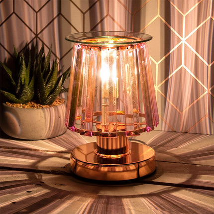 Desire Aroma Lamp - Rose Gold & Pink Crystal-5010792467658-Bargainia.com