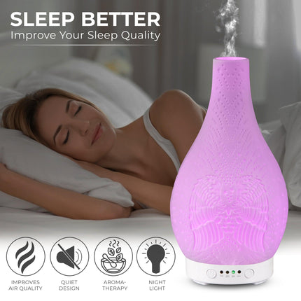 Desire White Angel Wings Colour Changing Aroma Humidifier-5010792475257-Bargainia.com