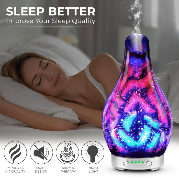 Desire Feathers Colour Changing Aroma Humidifier-5010792475387-Bargainia.com