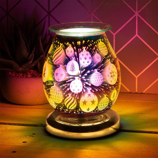 Desire Aroma Lamp - 3D Bauble Pattern - Gold-5010792518886-Bargainia.com