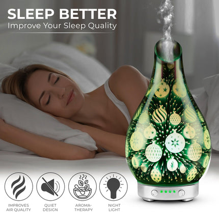 Desire Silver Christmas Bauble Colour Changing Aroma Humidifier-5010792519418-Bargainia.com