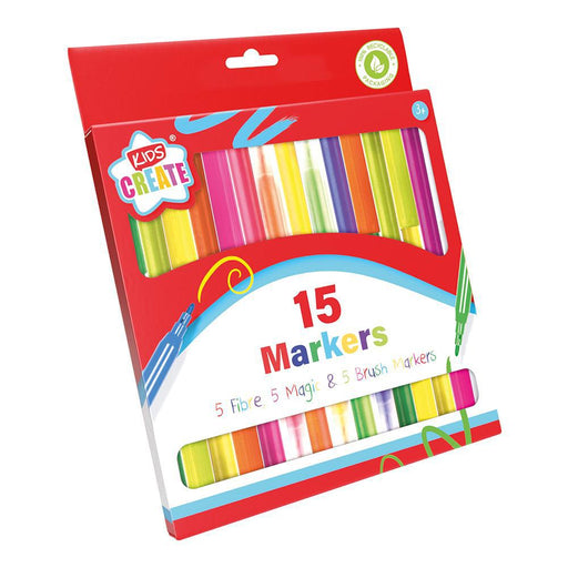 15 Assorted Coloured Markers-5.01213E+12-Bargainia.com
