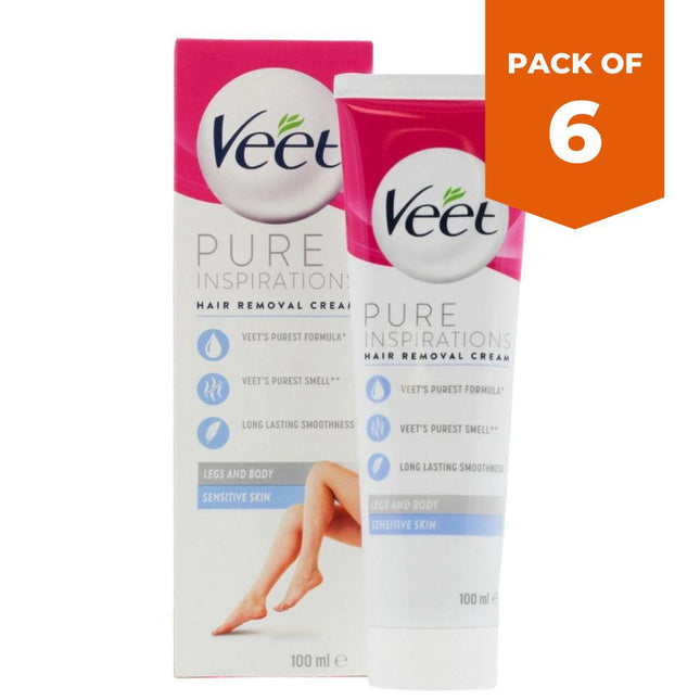 Veet Pure Inspirations Hair Removal Cream - Sensitive Skin - 100ml-Bargainia.com