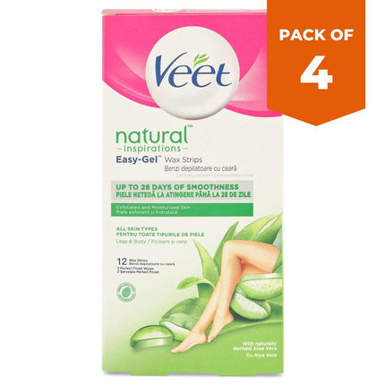 Veet Cold Wax Strips - For Normal Skin - 12 Wax Strips-Bargainia.com