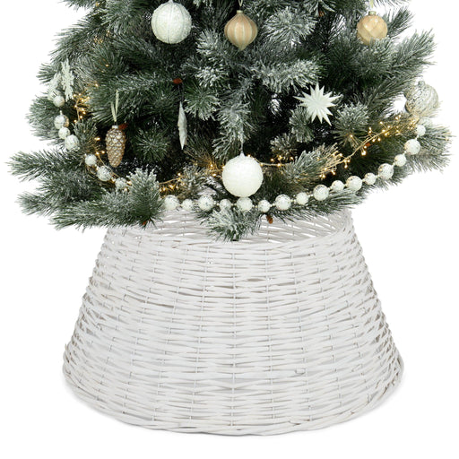 White Willow Christmas Tree Skirt-5050565551177-Bargainia.com