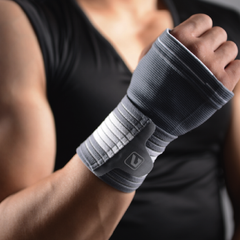 Grey Gym Wrist & Palm Support | S/M | Liveup Sports-6951376182279-Bargainia.com