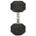 Rubber Hex Dumbbell | 25kg | Hexagon Weights | Liveup Sports-Bargainia.com
