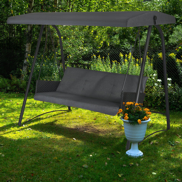 Hollywood Rattan Swing Canopy Garden Bench Bargain Furniture Bargainia