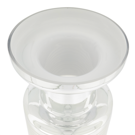 Silver & White Minimalistic Vase - 52cm-5010792469898-Bargainia.com