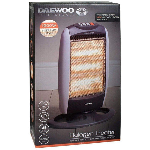 Daewoo Halogen Heater - 1200W-5024996844146-Bargainia.com