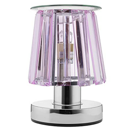 Desire Aroma Lamp - Silver & Pink Crystal-5010792467627-Bargainia.com