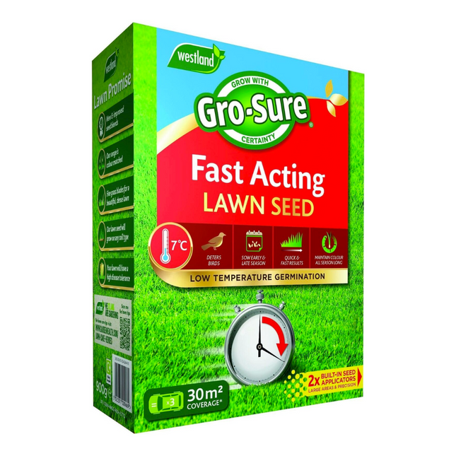 Gro-Sure Fast Acting Lawn Seed Box 30m² - Bargainia-5023377000669-Bargainia.com