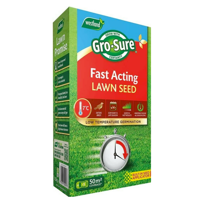 Gro-Sure Fast Acting Lawn Seed Box 50m² - Bargainia-5023377000577-Bargainia.com