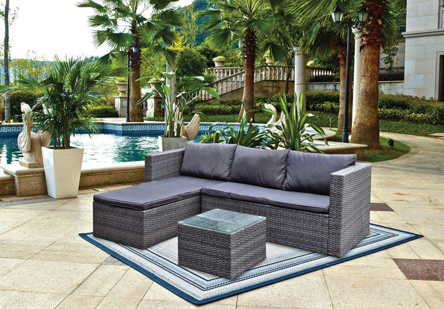 6 Seater Rattan Corner Sofa With Chaise & Table Garden Furniture Set | bargainia.com-5056536100269-Bargainia.com