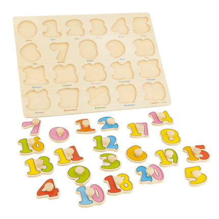 A4 Wooden Numbers 1-20 Jigsaw Puzzle 5060269268363 Bargainia